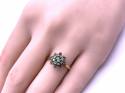 18ct Green Tourmaline & Diamond Ring