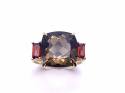 9ct Smokey Quartz & Garnet Ring