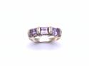 9ct Yellow Gold Amethyst & Diamond Ring