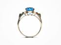 9ct Blue Topaz & Diamond Ring