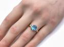 9ct Blue Topaz & Diamond Ring