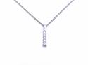 18ct Graduated Diamond Pendant & Chain