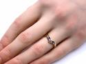 9ct Purple & White CZ Wishbone Ring