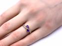 9ct Yellow Gold Amethyst & Diamond Ring