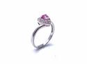 9ct Pink Sapphire & Diamond Ring