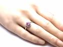 9ct Pink Sapphire & Diamond Ring