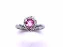 9ct Pink Sapphire & Diamond Ring