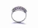 9ct White Gold Pink & White CZ Ring