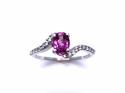 9ct Pink & White Topaz Ring