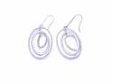 9ct White Gold Diamond Hoop Earrings