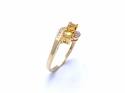 9ct Yellow Sapphire & Diamond Ring