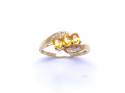 9ct Yellow Sapphire & Diamond Ring