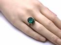9ct Yellow Gold Green Dress Ring