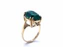 9ct Yellow Gold Green Dress Ring