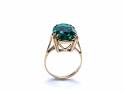 9ct Yellow Gold Green Dress Ring