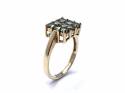 9ct Yellow Gold Square Cluster Ring