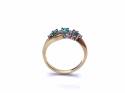 9ct Synthetic Emerald & Diamond Ring