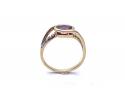 9ct Yellow Gold Garnet & Diamond Ring