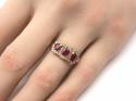 14ct Ruby & Diamond Cluster Ring