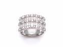 18ct White Gold Diamond Pave Ring 2.75ct