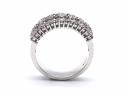 18ct White Gold Diamond Pave Ring 2.75ct