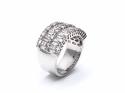 18ct White Gold Diamond Pave Ring 2.75ct