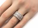 18ct White Gold Diamond Pave Ring 2.75ct