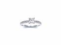18ct White Gold Diamond Solitaire Ring 0.46ct