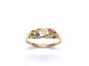 18ct Ruby, Sapphire & Diamond Ring 1907