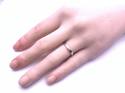 18ct White Gold Shaped Ring 2mm