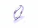 18ct White Gold Shaped Ring 2mm