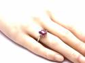 9ct Synthetic Ruby Solitaire Ring