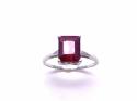 9ct Synthetic Ruby Solitaire Ring