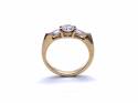 9ct Yellow Gold CZ 3 Stone Ring