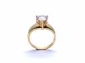 14ct Yellow Gold CZ Solitaire Ring