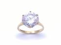 9ct Yellow Gold CZ Solitaire Ring