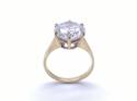 9ct Yellow Gold CZ Solitaire Ring