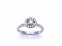 Platinum Diamond Halo Ring