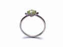 Silver Pale Green CZ Fancy Solitaire Ring K