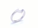 9ct White Gold Shaped Wedding Ring