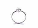 Silver White CZ Solitaire Kite Design Ring K