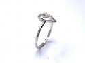 Silver Light Green CZ Kite Design Ring Q