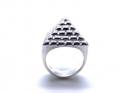 Silver Solid Pyramid Ring 23mm U