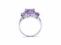 9ct White Gold Amethyst Ring