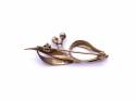 9ct Yellow Gold Pearl Brooch