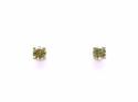 9ct Yellow Gold Peridot Stud Earrings