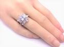 Silver CZ Cluster Ring M