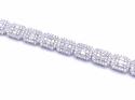 9ct White Gold Diamond Bracelet 7.36ct