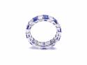 Silver Dark Blue & White CZ Full Eternity Ring N