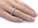 Silver White CZ Full Eternity Ring Size M